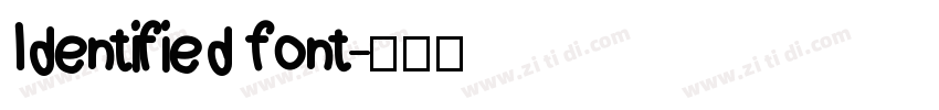 Identified font字体转换